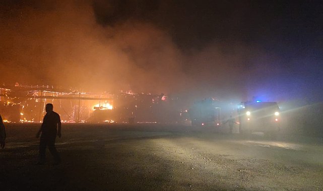 Van'da saman pazarında korkutan yangın