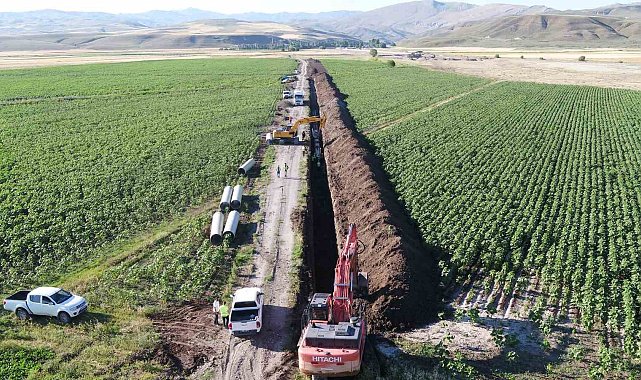 Ağrı Ovası Yazıcı Sulaması 2. kısım işi gün sayıyor