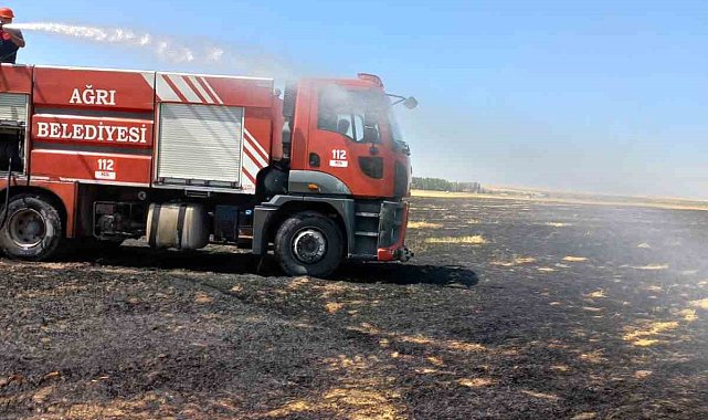 Ağrı'da tarla yangını