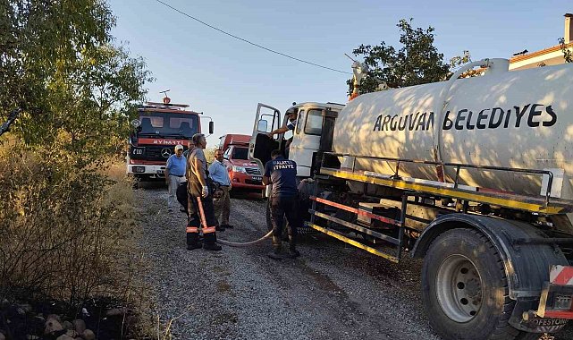 Arguvan'da anız yangını