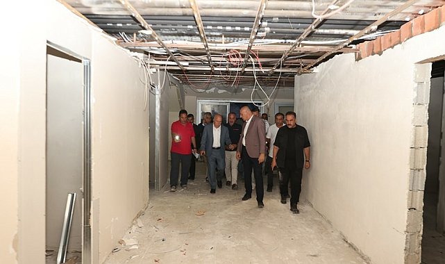 Başkan Sekmen stattaki çalışmaları inceledi