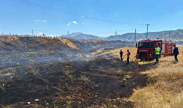 Bingöl'de anız yangını büyümeden söndürüldü