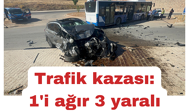 Cip ile yolcu otobüsü çarpıştı: 1'i ağır 3 yaralı