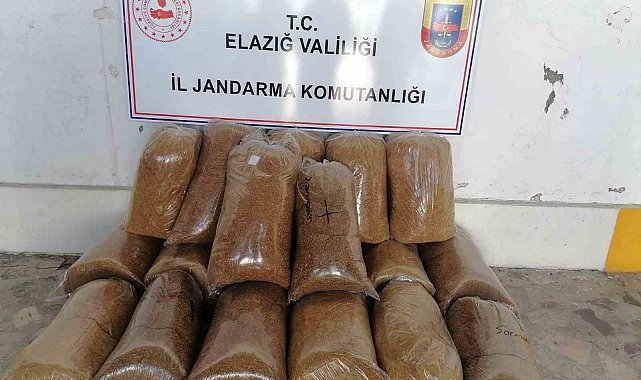 Elazığ'da 114 kilo kıyılmış tütün ele geçirildi