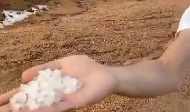 Elazığ'da dolu yağışı