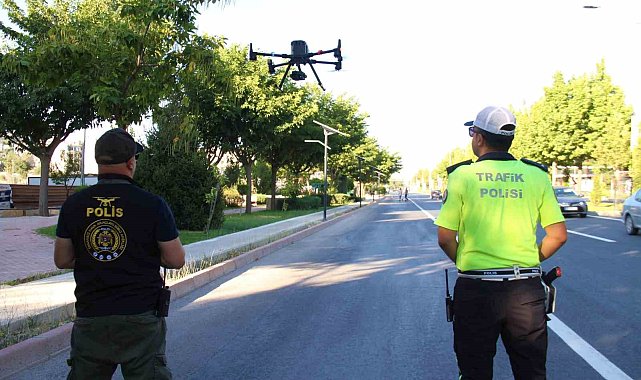 Elazığ'da dron destekli trafik denetimi