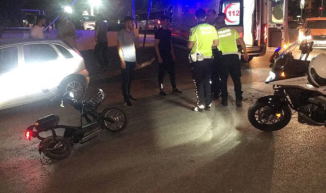 Elektrikli bisikletten düşen kadın yaralandı