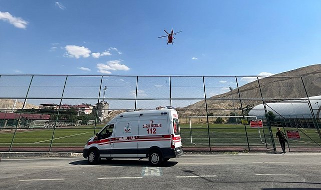 Hava ambulansı iki kalp hastası için havalandı