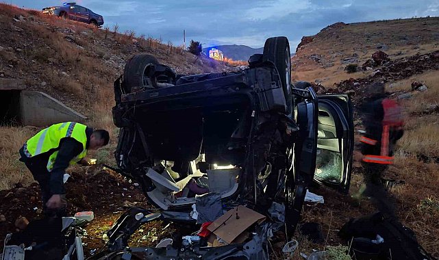 Kontrolden çıkan otomobil şarampole yuvarlandı: 1 yaralı