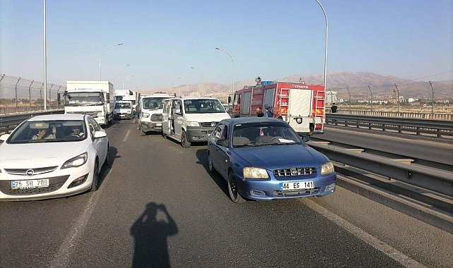 Malatya'da zincirleme kaza: 2 yaralı