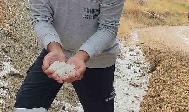 Tunceli'yi ağustos ayında dolu vurdu