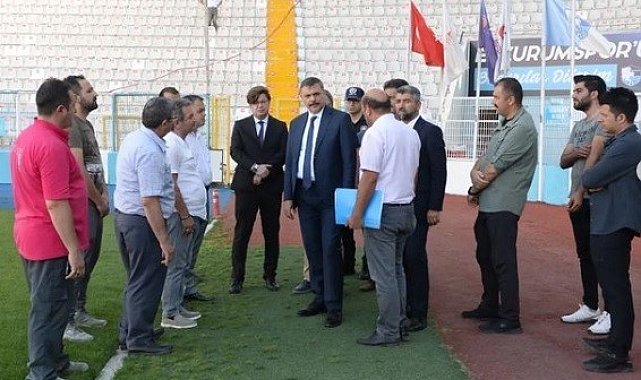 Vali Çiftçi'den stadyum incelemesi