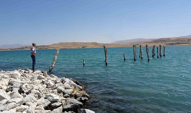 Van Gölü'nde Cumhuriyet döneminde kullanılan iskele ortaya çıktı