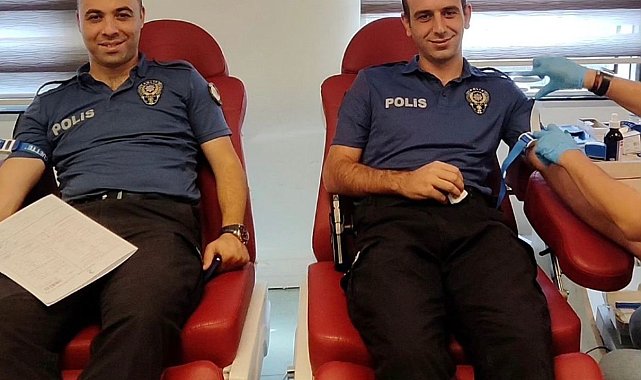 Ağrı İl Emniyet Müdürlüğü'nden Kızılay'a kan bağışı