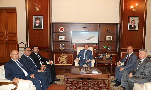 Azerbaycan heyeti Vali Polat'ı ziyaret etti