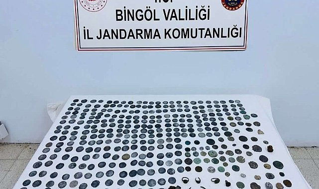Bingöl'de 362 adet sikke ve 2 adet göktaşı ele geçirildi