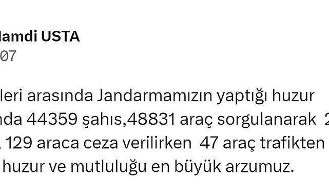 Bingöl'de huzur operasyonu