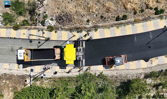 Darende'de asfalt çalışmaları devam ediyor