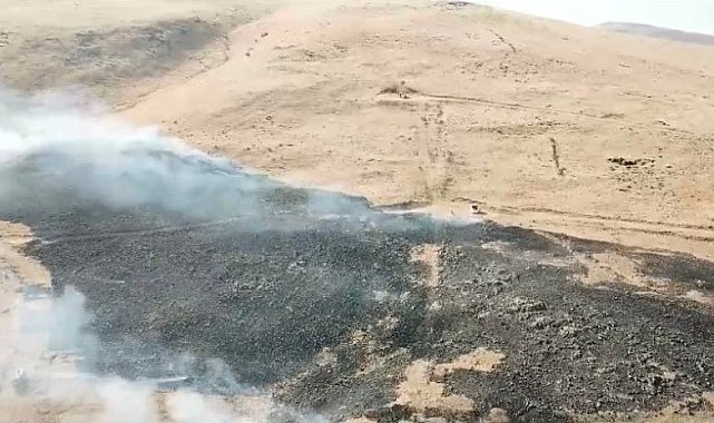 Elazığ'da korkutan yangın: Alevler büyük bir alana yayıldı