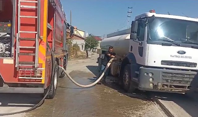Elazığ'da ot yangını eve ve ahıra sıçramadan söndürüldü