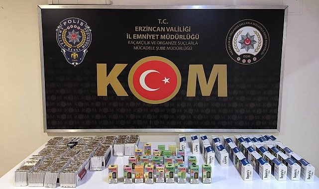 Erzincan'da 15 bin 732 adet makaron ele geçirildi