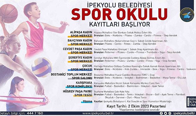 İpekyolu Belediyesi'nin yeni dönem spor okulu kayıtları başlıyor