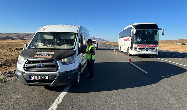 Karlıova'da okul servisleri denetlendi