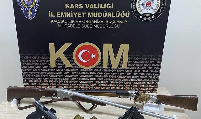 Kars'ta silah ve mühimmat ele geçirildi