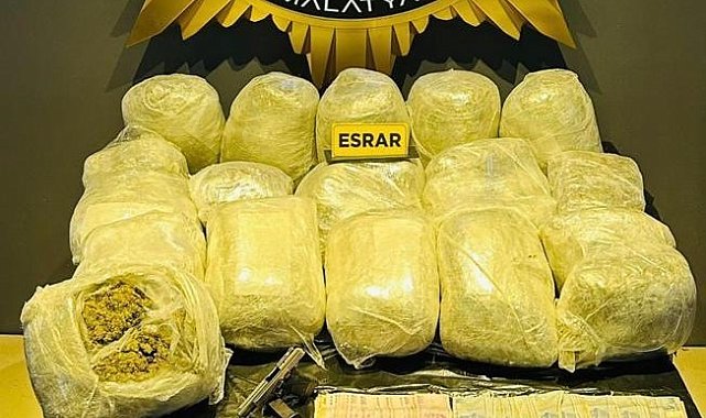 Malatya'da 46 kilo esrar ele geçirildi