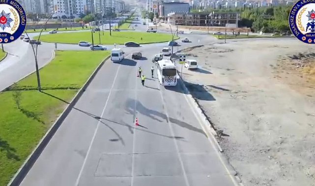 Malatya'da dron destekli hız denetimi