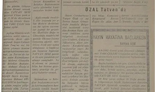Tatvan Sesi Gazetesi 32 yaşında