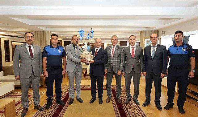 Zabıtalardan Başkan Sekmen'e ziyaret