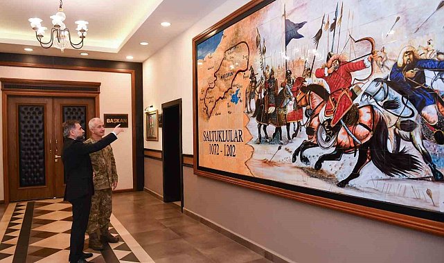 9. Kolordu Komutanı Tümgeneral Tevfik Algan'dan Yakutiye'ye ziyaret