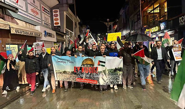 Ağrı'da İsrail'in Gazze saldırısı protesto edildi