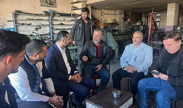 AK Parti Ağrı Merkez İlçe Başkanı Tahtalı, Sanayi Sitesi'nde esnaflarla bir araya geldi
