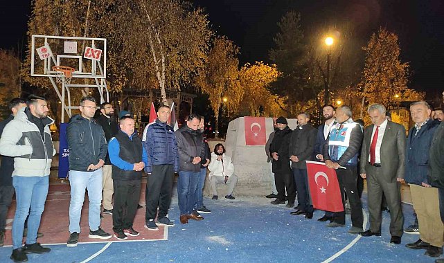 Ardahan'da İsrail'in Gazze'ye yönelik saldırıları protesto edildi