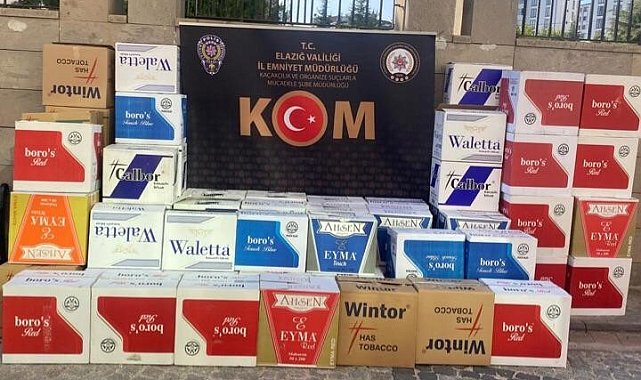 Elazığ'da 780 bin dal kaçak makaron ele geçirildi: 1 gözaltı