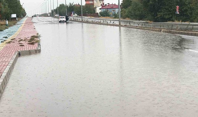 Elazığ'da yollar göle döndü, bahçe ve ahırları su bastı