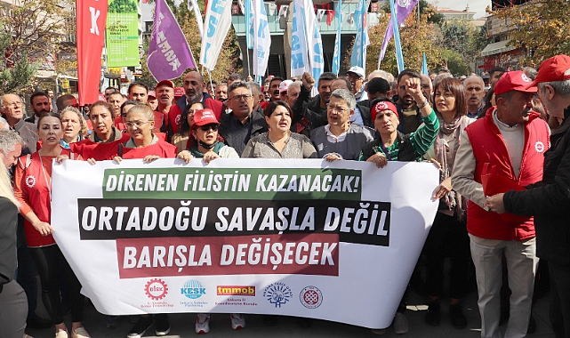 Emek-Meslek ve Demokratik Kitle Örgütleri, İsrail’in Filistin’deki saldırılarını kınayarak barış çağrısı yaptı