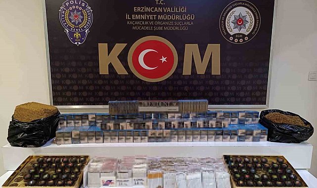 Erzincan'da kaçak tütün operasyonu