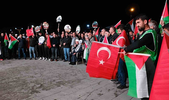 Erzincan'dan İsrail'e tepki, Filistin'e destek