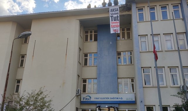 Fırat EDAŞ çalışanları, kurumun çatısına çıktı