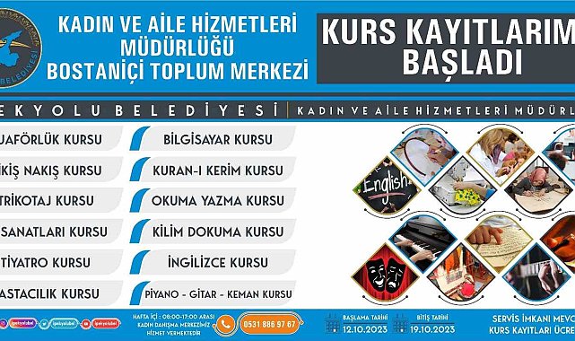 İpekyolu Belediyesinin mesleki ve sanat kursları için yeni dönem kayıtları başlıyor