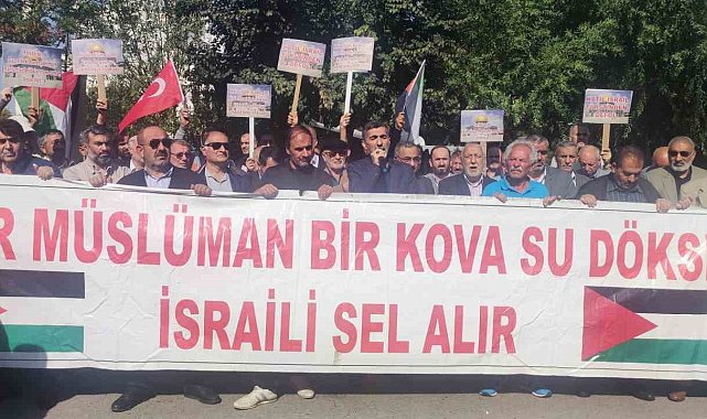 İsrail'in Filistin işgali Iğdır'da protesto edildi