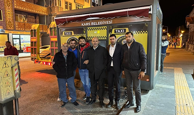 Kars'a taksi durakları yenileniyor