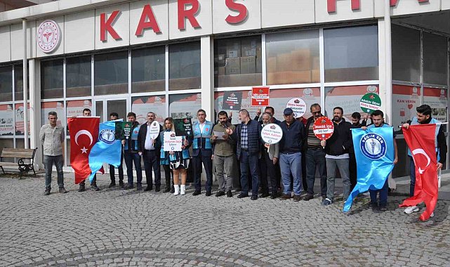 Kars sağlık çalışanlarından İsrail'e tepki