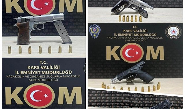 Kars'ta 9 silah ele geçirildi
