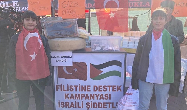 Karslı ikizler kumbaralarındaki parayı Gazze'ye bağışladı