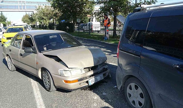 Malatya'da trafiği kilitleyen zincirleme kaza