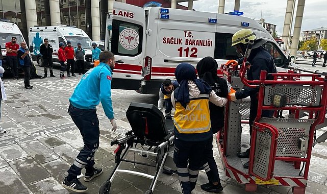 Muş Devlet Hastanesinde yangın tatbikatı yapıldı